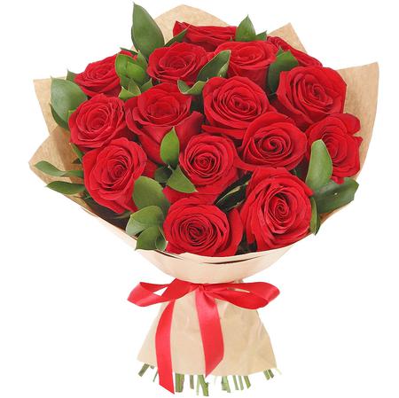 Букет из 15 красных роз «Купидон»