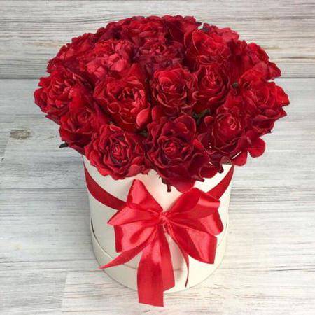 Букет "Красные розы "Эль Торо" в коробке 25 шт"